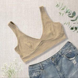 Beige crop Bralette